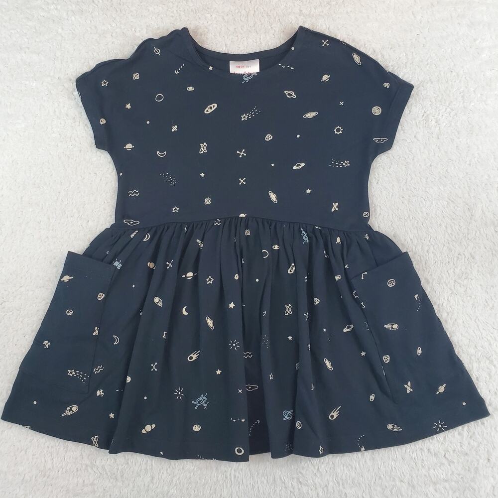 Hanna Andersson Short Sleeve Black Space Blouse